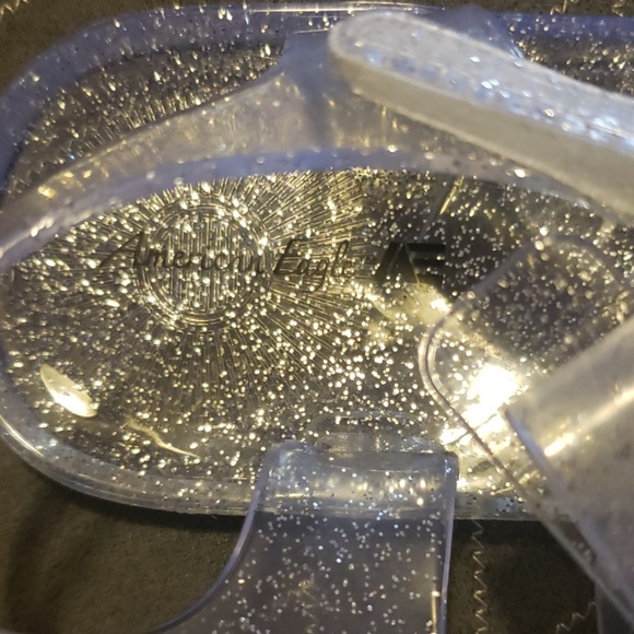 GIRLS AMERICAN EAGLE CLEAR SANDALS - Picture 6 of 7